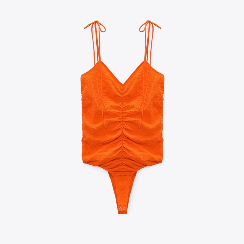Nwt zara orange bodysuit